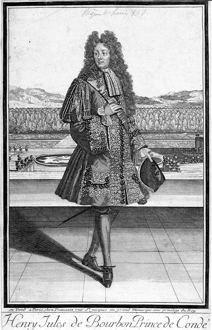 Portrett av Henri Jules de Bourbon, Prince of Conde (Henri-Jules de Bourbon-Conde) (1643-1709). av Unknown artist