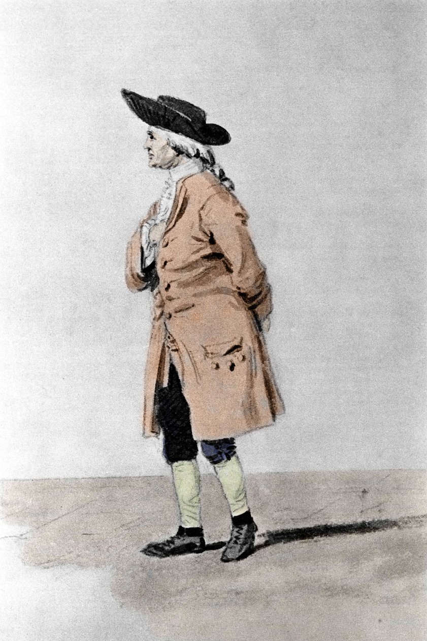 Portrett av Henry Cavendish (1731-1810), engelsk filosof og kjemiker. Litografi, ca 1851. av Unknown artist