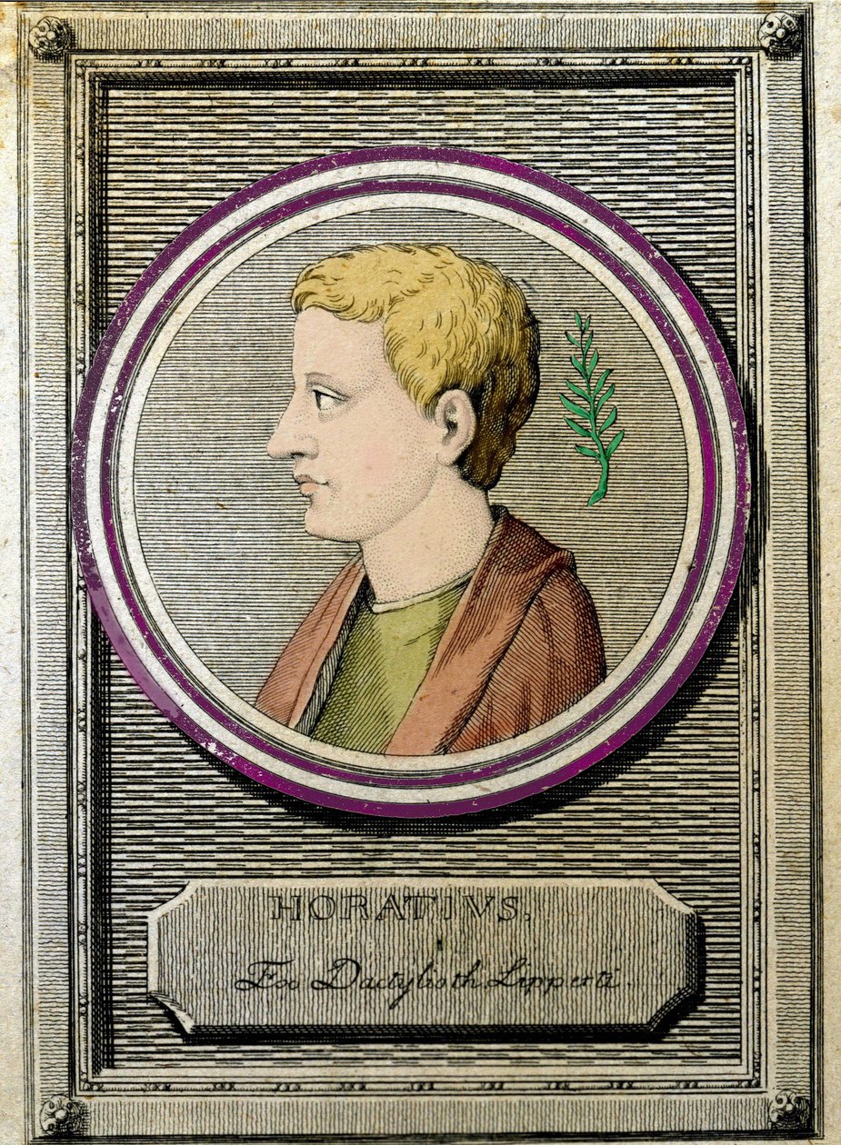 Portrett av Horace (Quintus Horatius Flaccus) (65-8 f.Kr.), latinsk poet. av Unknown artist