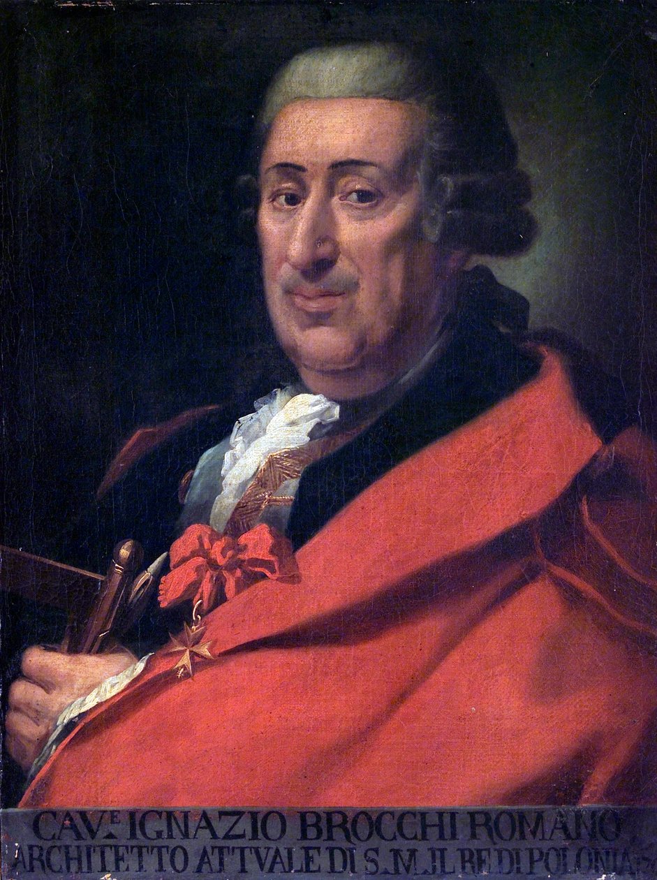 Portrett av Ignazio Brocchi, arkitekt par Anonymous, andre halvdel av 1700-tallet. - Olje på lerret, 51x66,5 - Accademia di San Luca av Unknown artist