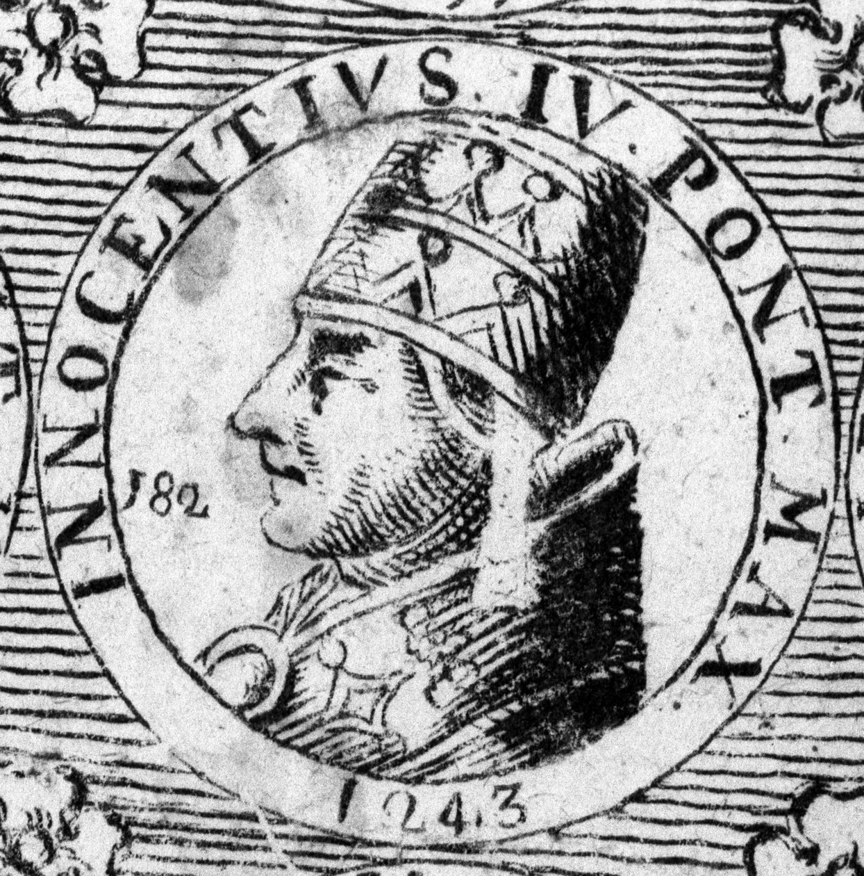 Portrett av Innocent IV (1195 - 1254). av Unknown artist