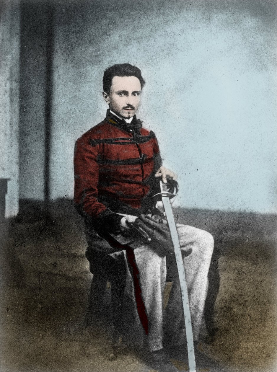 Portrett av Ippolito NIEVO (1831-61) italiensk forfatter og patriot. av Unknown artist