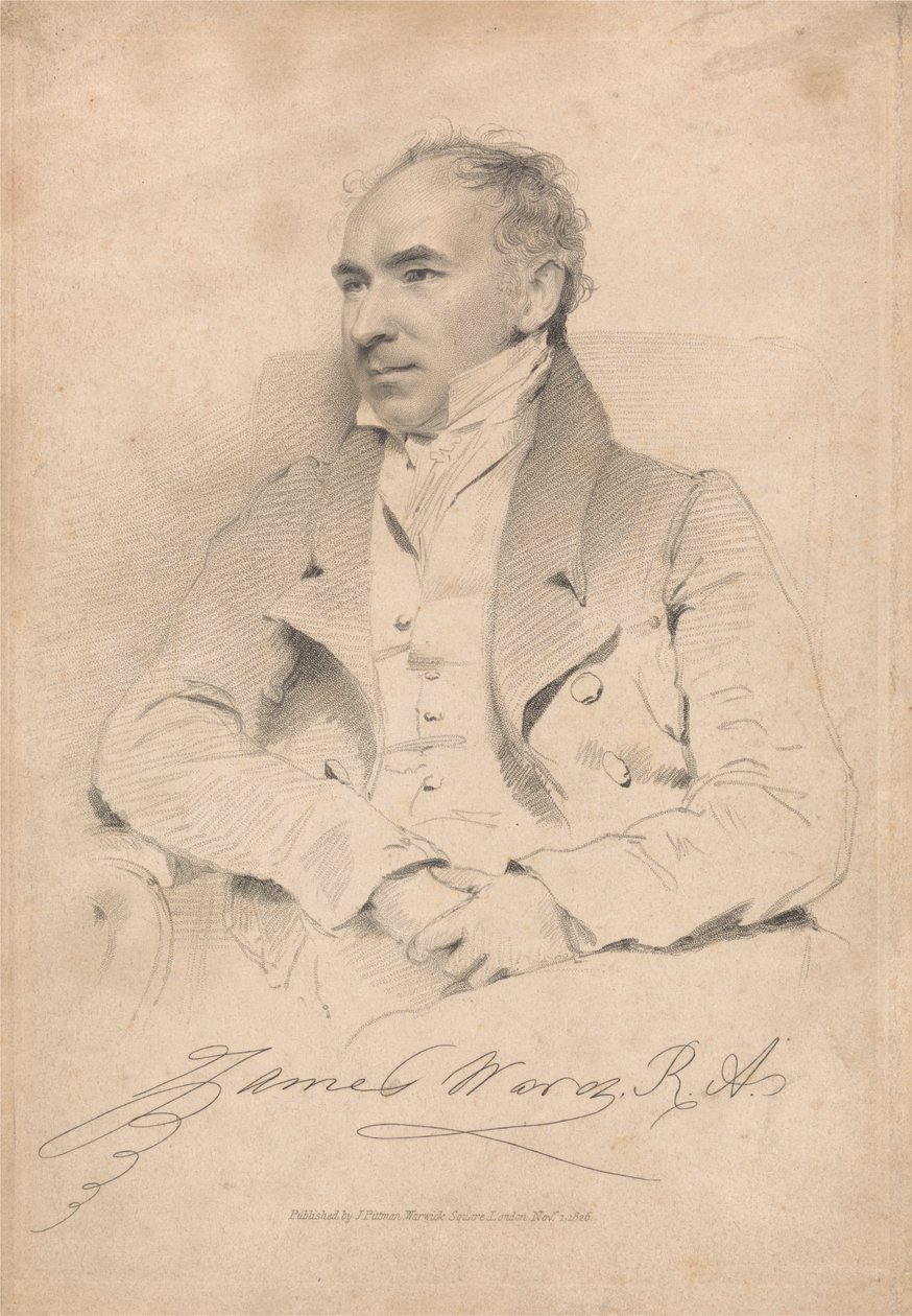 Portrett av James Ward, RA av Unknown artist