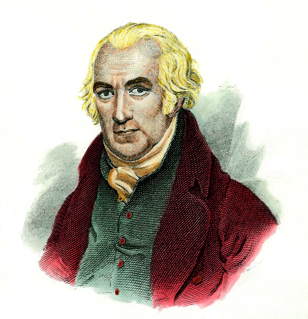 Portrett av James Watt (1736 - 1819) skotsk ingeniør. av Unknown artist