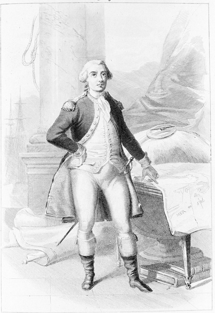 Portrett av Jean-Francois Galaup, greve av La Perouse (Jean Francois Laperouse av Unknown artist