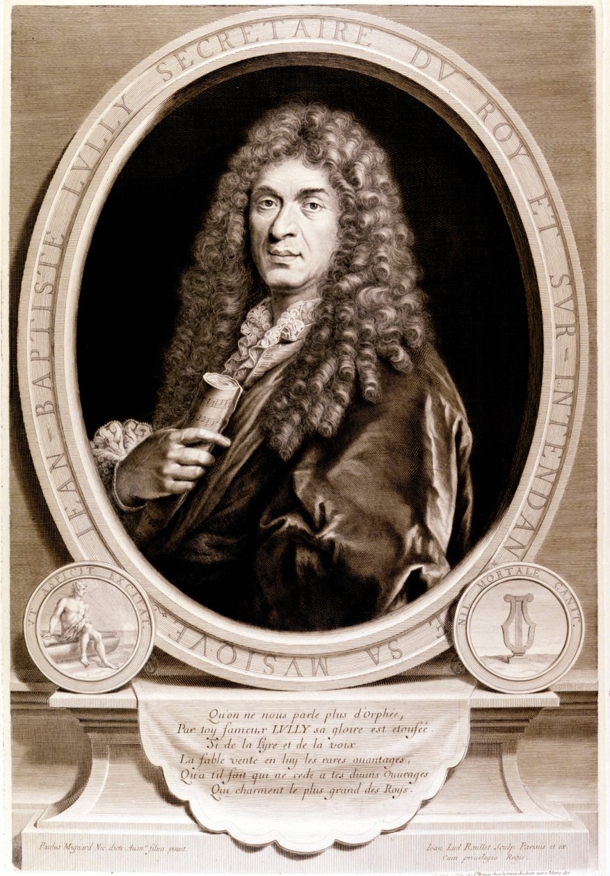Portrett av Jean Baptiste Lully (1632-1687). av Unknown artist