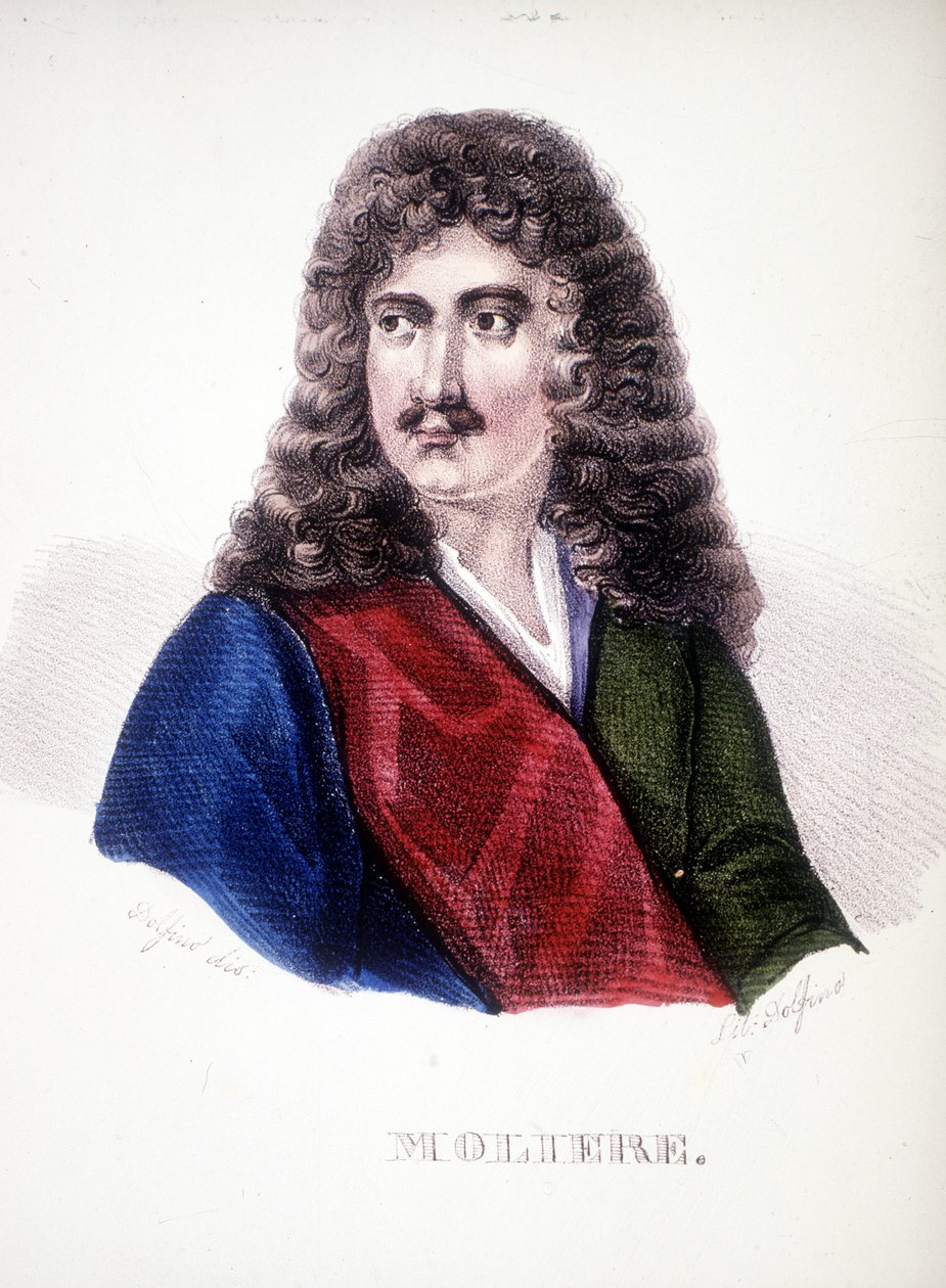 Portrett av Jean Baptiste Pocquelin, kjent som "Molière". (1622-1673) av Unknown artist