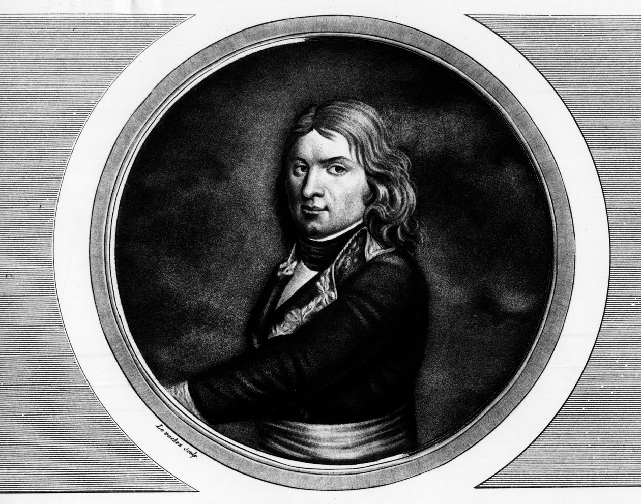 Portrett av Jean Etienne Championet, general francais (1762-1800). Gravering i "" Komplett samling av historiske malerier fra den franske revolusjonen, i tre bind.""" 1804. av Unknown artist