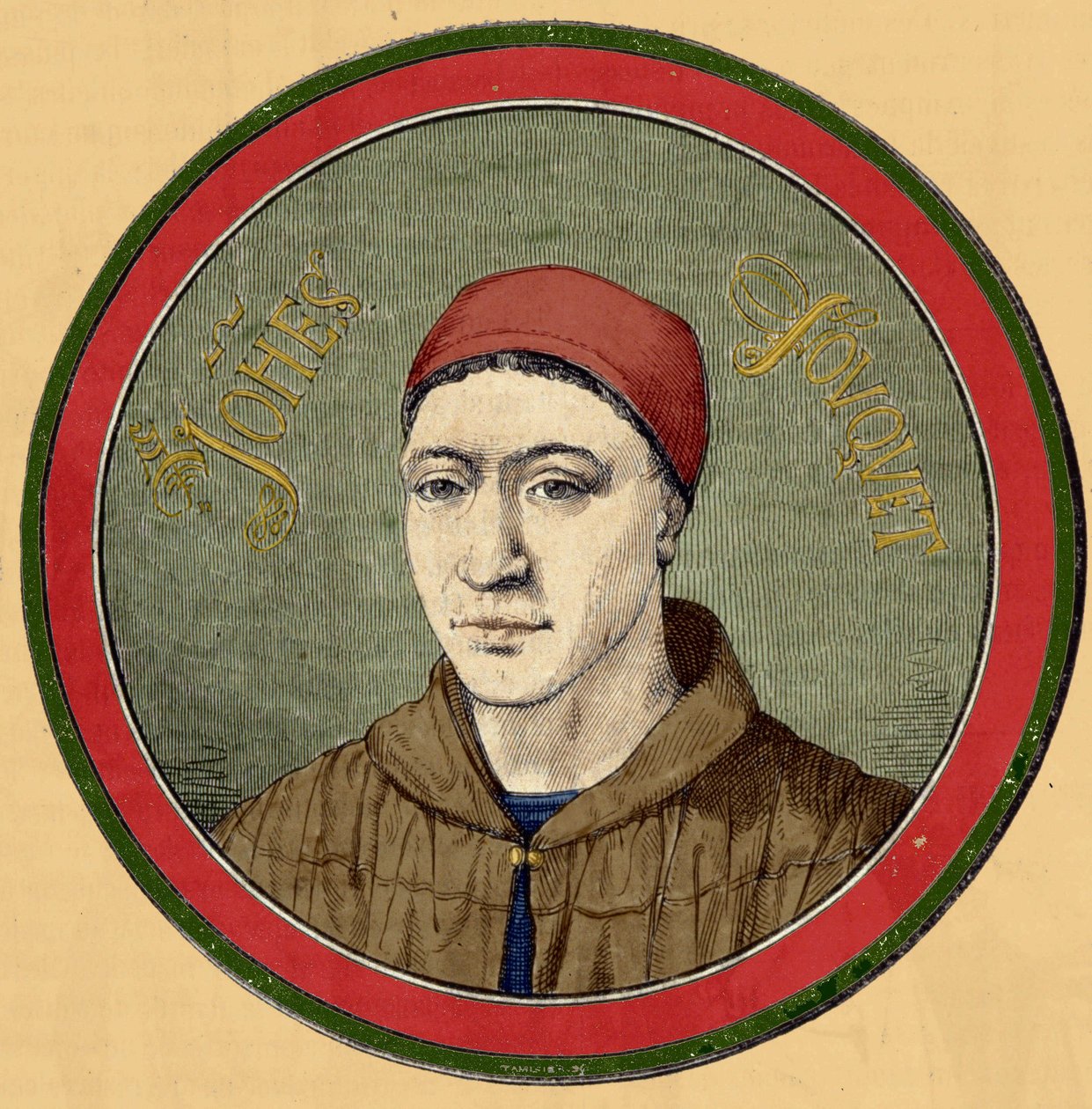 Portrett av Jean Fouquet (fransk maler fra tidlig renessanse, ca.1420-1477). av Unknown artist