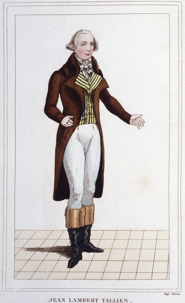 Portrett av Jean Lambert (Jean-Lambert) Tallian. Fransk politiker (1767 til 1820) stedfortreder for konvensjonens gravering av 1830 av Unknown artist