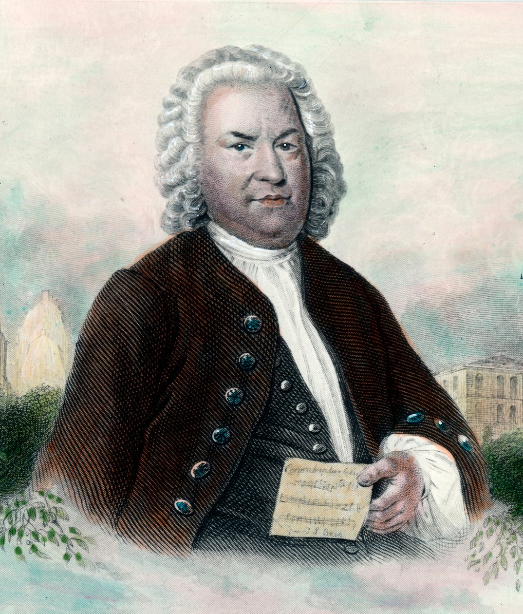 Portrett av Jean Sebastien Bach (Johann Sebastian Bach av Unknown artist