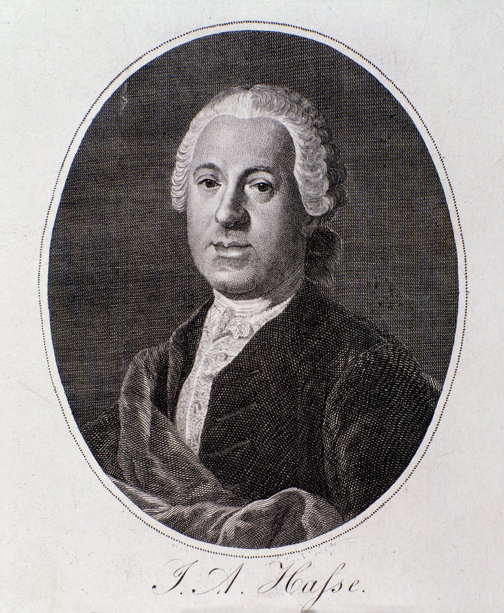 Portrett av Johann Adolf Hasse (gravering) av Unknown artist