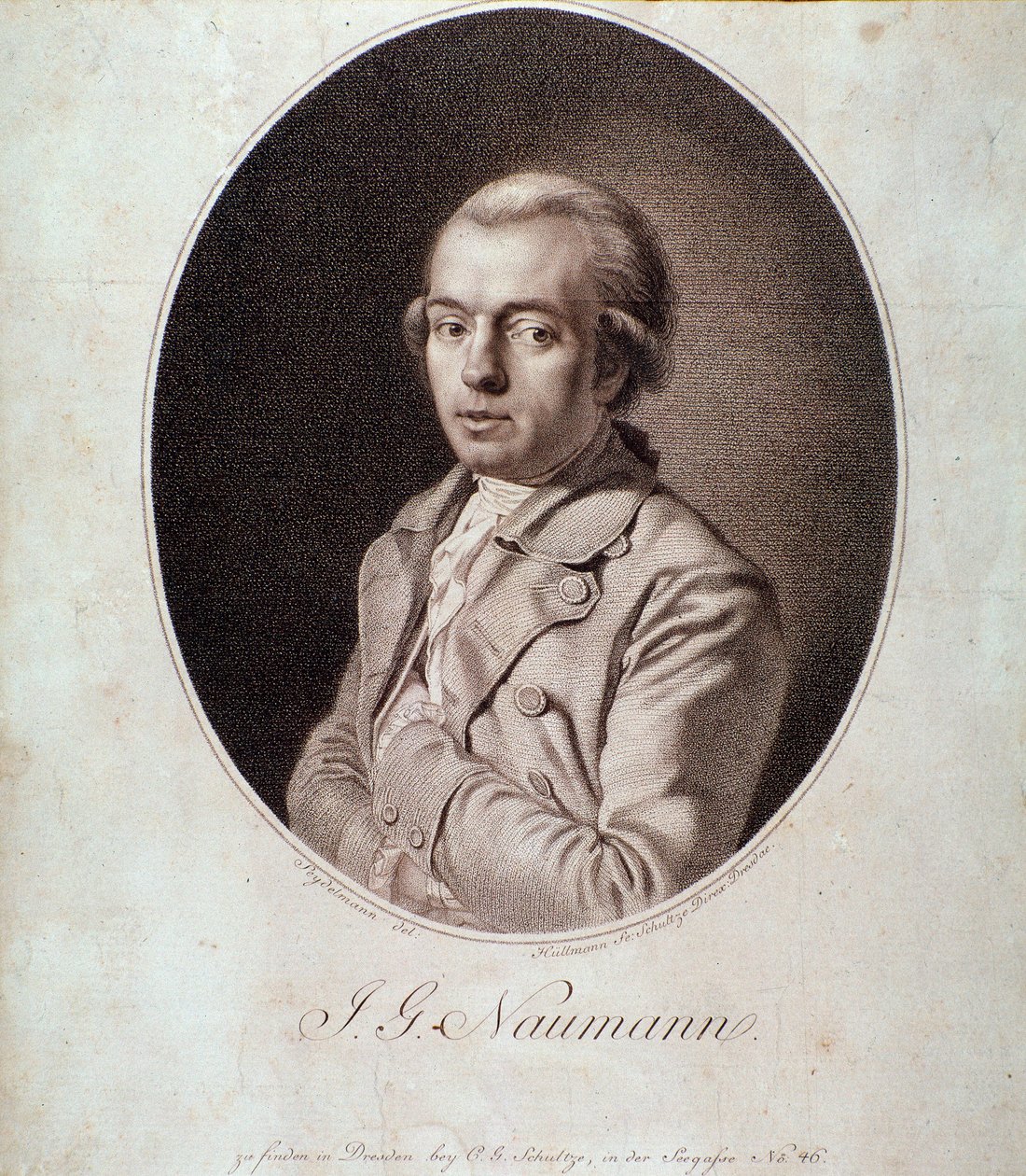 Portrett av Johann Gottlieb Naumann (gravering) av Unknown artist