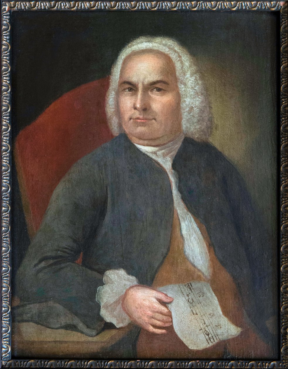 Portrett av Johann Sebastian Bach - Johann Emanuel Goebel (1720-1759). Olje på lerret, før 1754. Bach-huset i Eisenach av Unknown artist