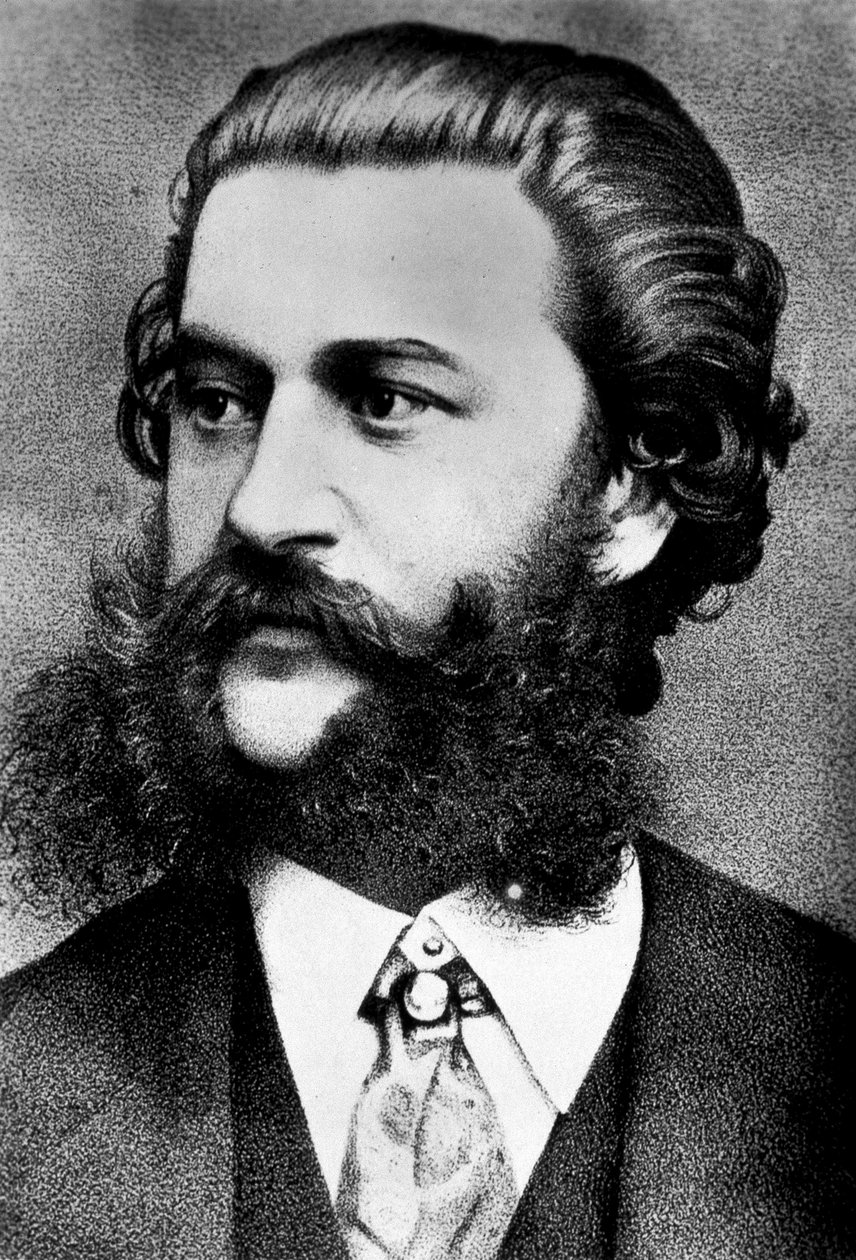 Portrett av Johann Strauss (1825-1899). av Unknown artist