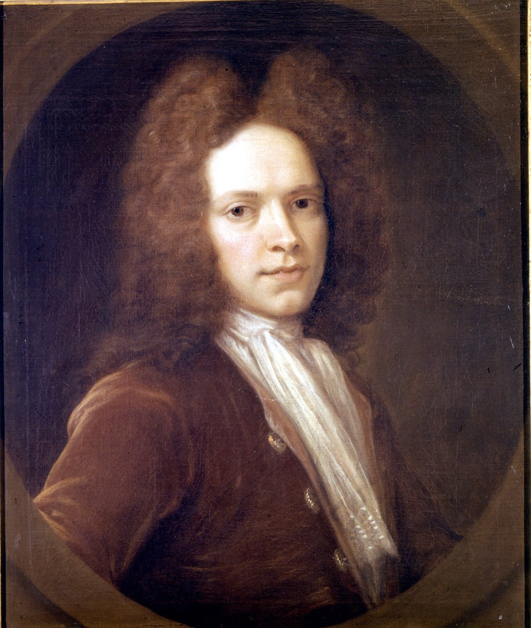 Portrett av John Christopher Pepusch (1667 - 1752) britisk komponist. av Unknown artist