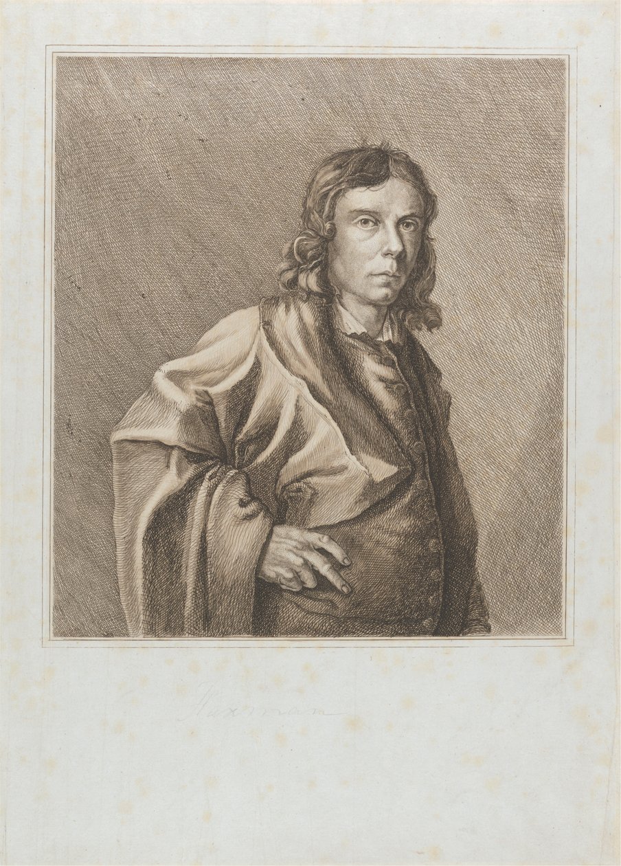 Portrett av John Flaxman av Unknown artist