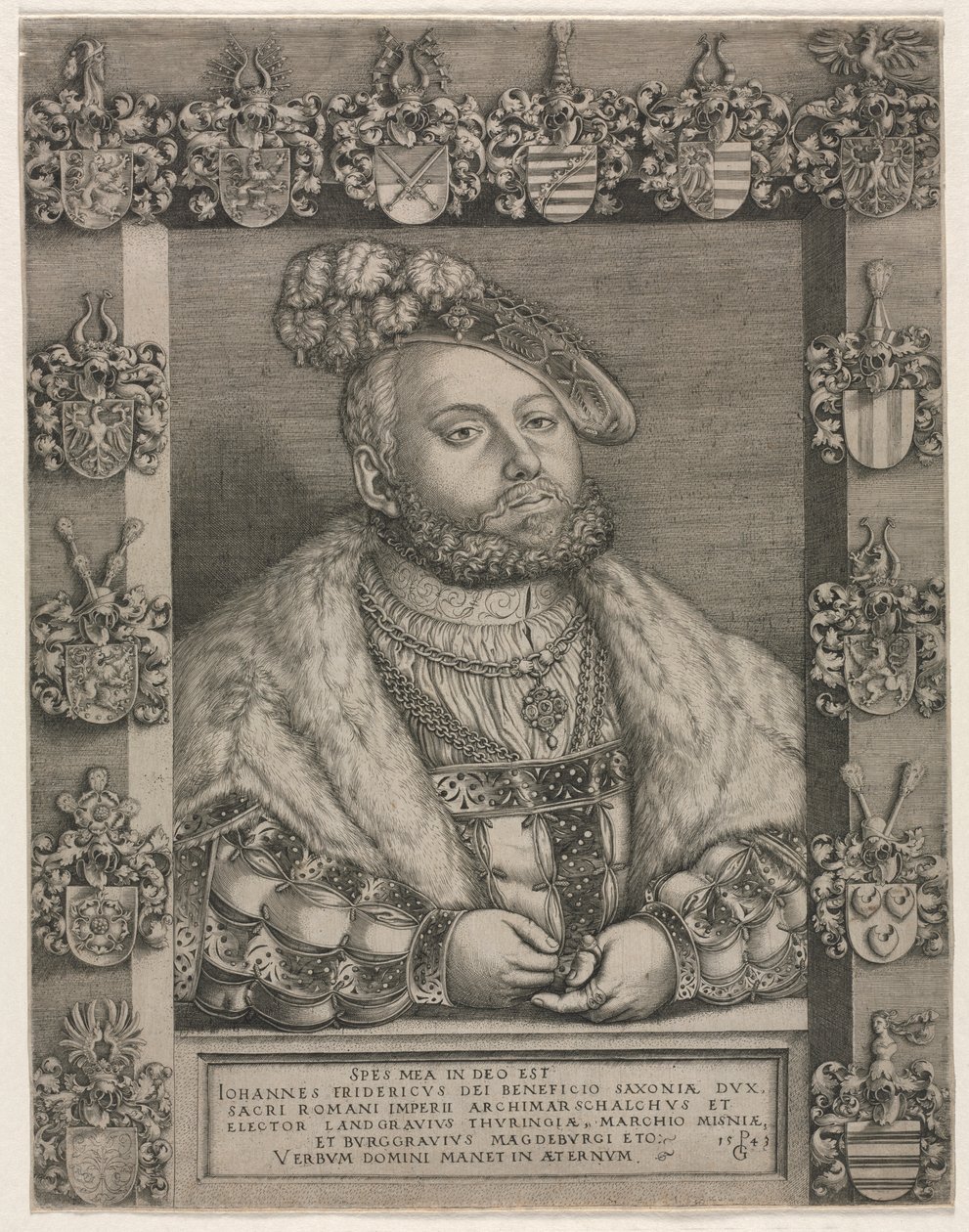 Portrett av John Frederick I, "The Magnanimous", kurfyrst av Sachsen av Unknown artist