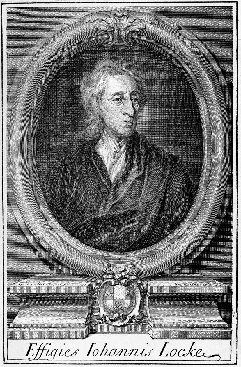 Portrett av John Locke (1632 - 1704), engelsk filosof. av Unknown artist
