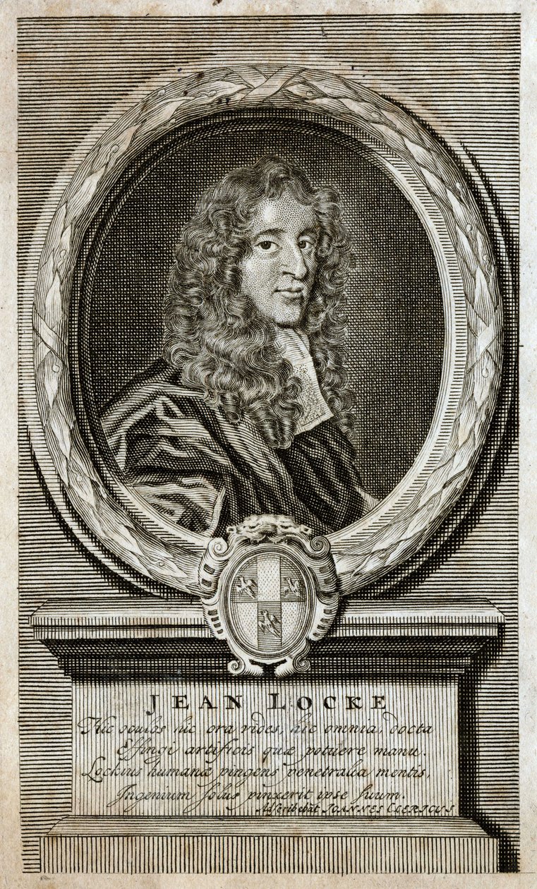 Portrett av John Locke (1632 - 1704), engelsk filosof. av Unknown artist