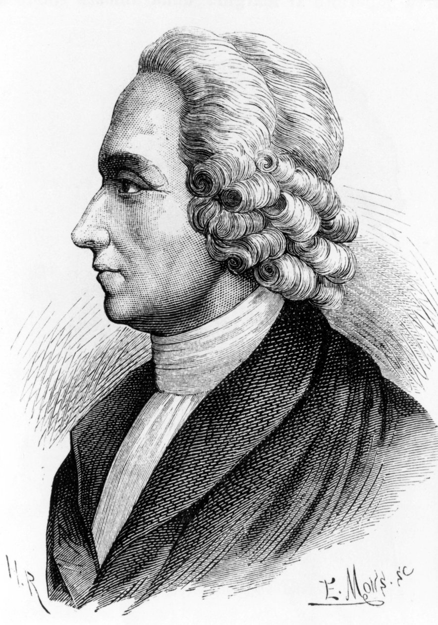Portrett av Joseph Priestley (1733 - 1804), britisk kjemiker og teolog. Gravering av 1800-tallet. av Unknown artist