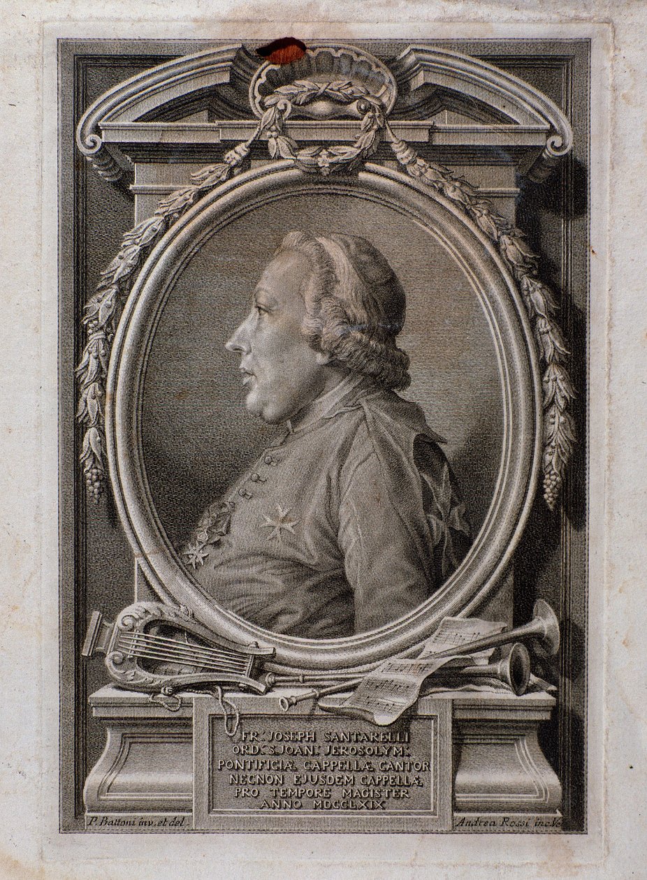 Portrett av Joseph Santarelli (gravering av Unknown artist