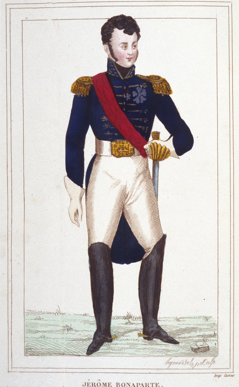Portrett av Jêrome Bonaparte 1784-1860 gravering av 1830 av Unknown artist