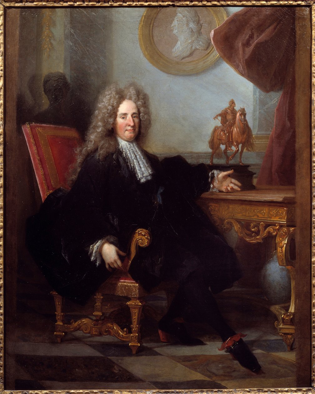 Portrett av Jules Hardouin Mansart (1646-1708) arkitekt og superintendent for bygningene til kong Louis XIV Anonym maleri. 1700 Paris, dekorativ kunst av Unknown artist