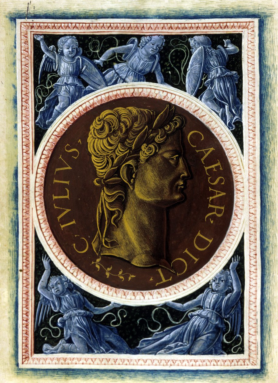 Portrett av Julius Caesar - i "De illustrerte menn" av Svetonio av Unknown artist