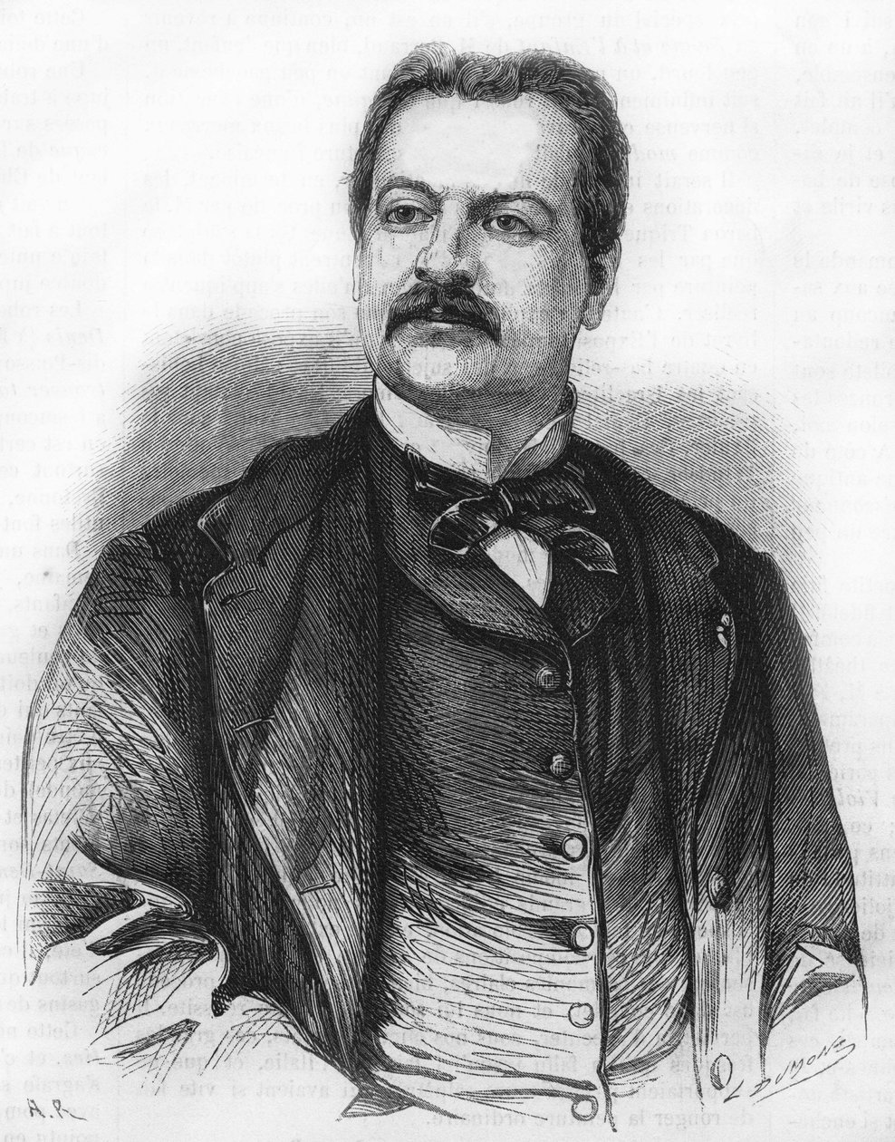 Portrett av Lambert Thiboust. Dramaforfatter. 1826-1867. av Unknown artist