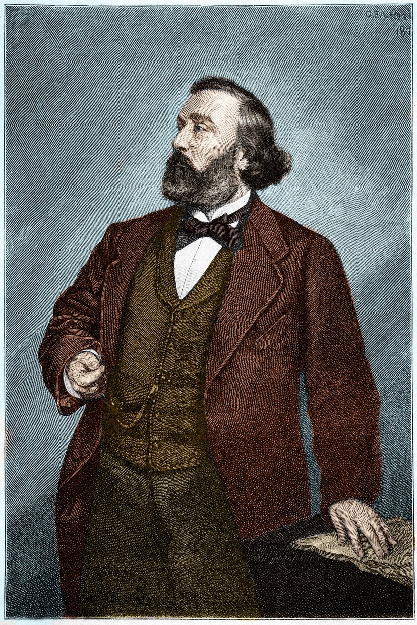Portrett av Leon Gambetta (1838-1882), fransk politiker. av Unknown artist