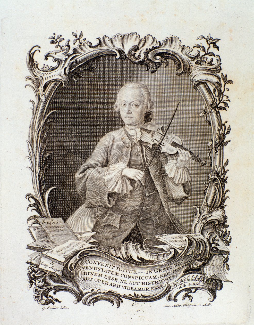 Portrett av Leopold Mozart (gravering av Unknown artist