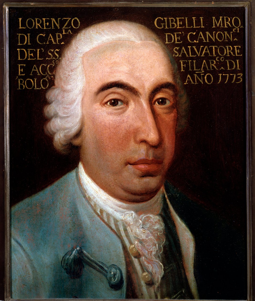 Portrett av Lorenzo Gibelli (1719-1812) italiensk komponist, castrato (castrat) Anonymt maleri. 1773. Bologna, borgerlig musikalsk bibliografisk museum. av Unknown artist