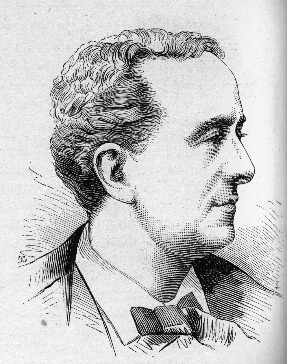 Portrett av Louis Delaunay (1826-1903), fransk komiker, medlem av Comedie Francaise. Gravering i "" Le Monde Illustré"" n¡1168 av 16. august 1879. av Unknown artist