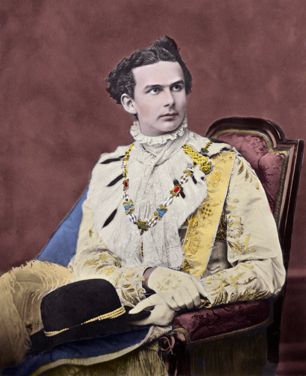 Portrett av Louis II de Baviere (Ludwig Otto Friedrich Wilhelm av Wittelsbach av Unknown artist