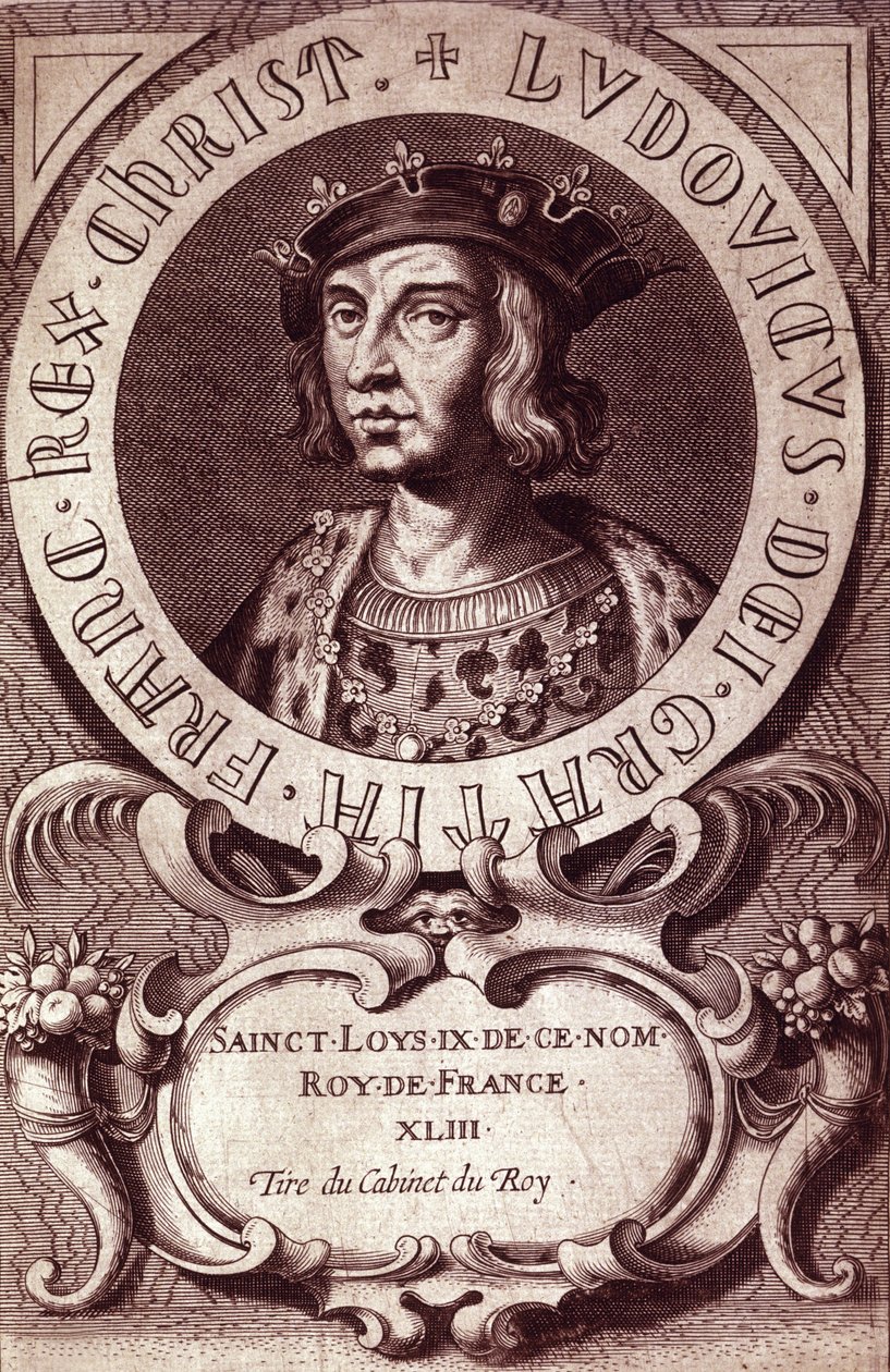 Portrett av Louis IX eller Saint Louis (1214 - 1270). av Unknown artist