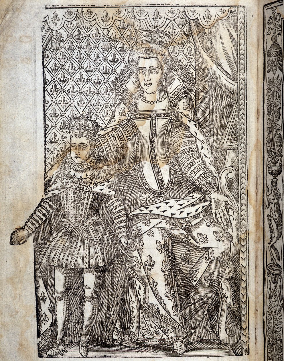 Portrett av Louis XIII barn og Marie de Medici. av Unknown artist
