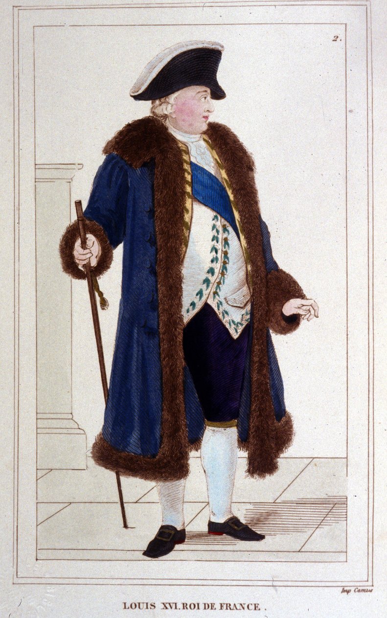 Portrett av Louis XVI (1754 - 1793) Gravering av 1830 av Unknown artist