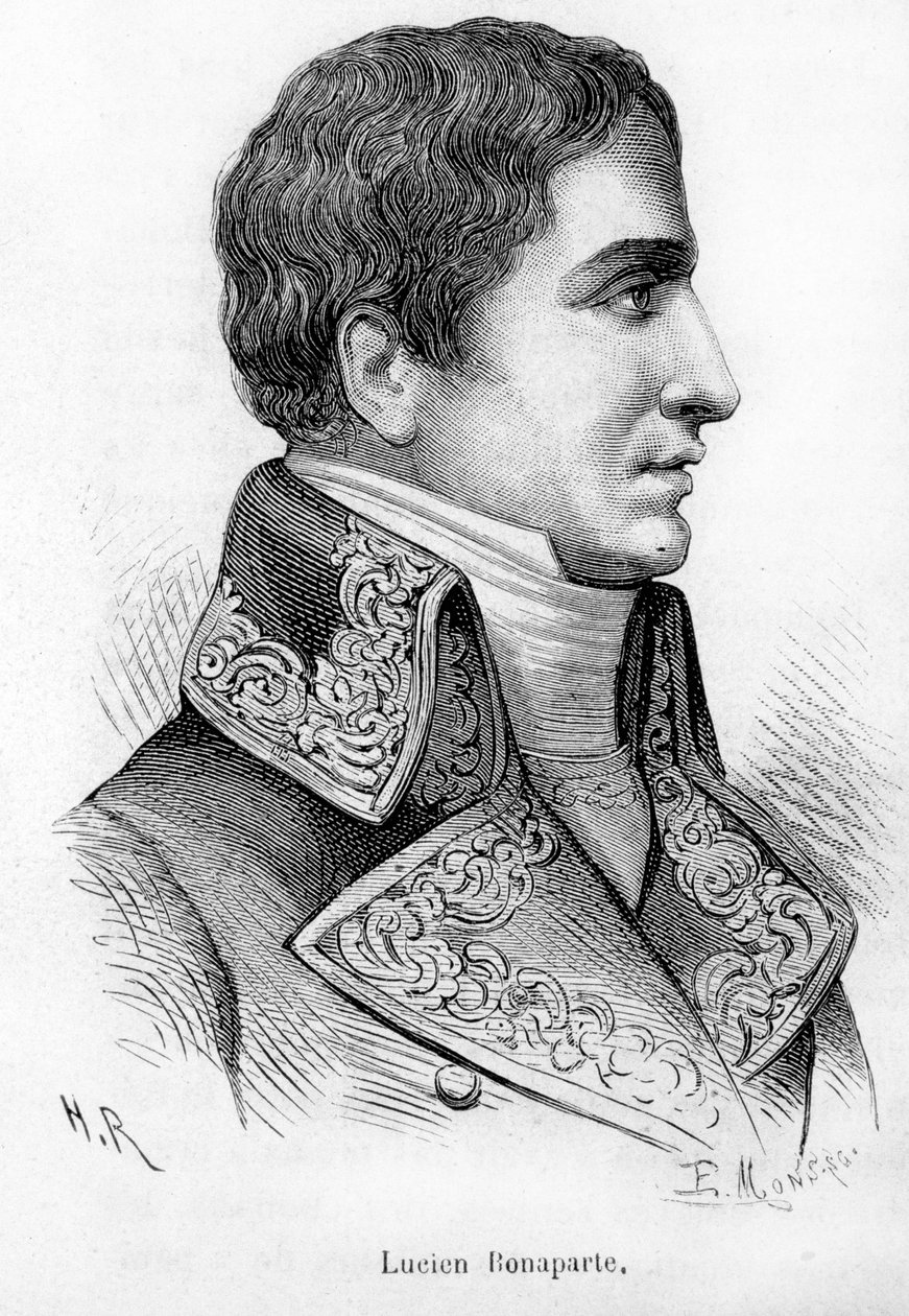 Portrait of Lucien Bonaparte (1775-1840), second brother of Napoleon Bonaparte. av Unknown artist