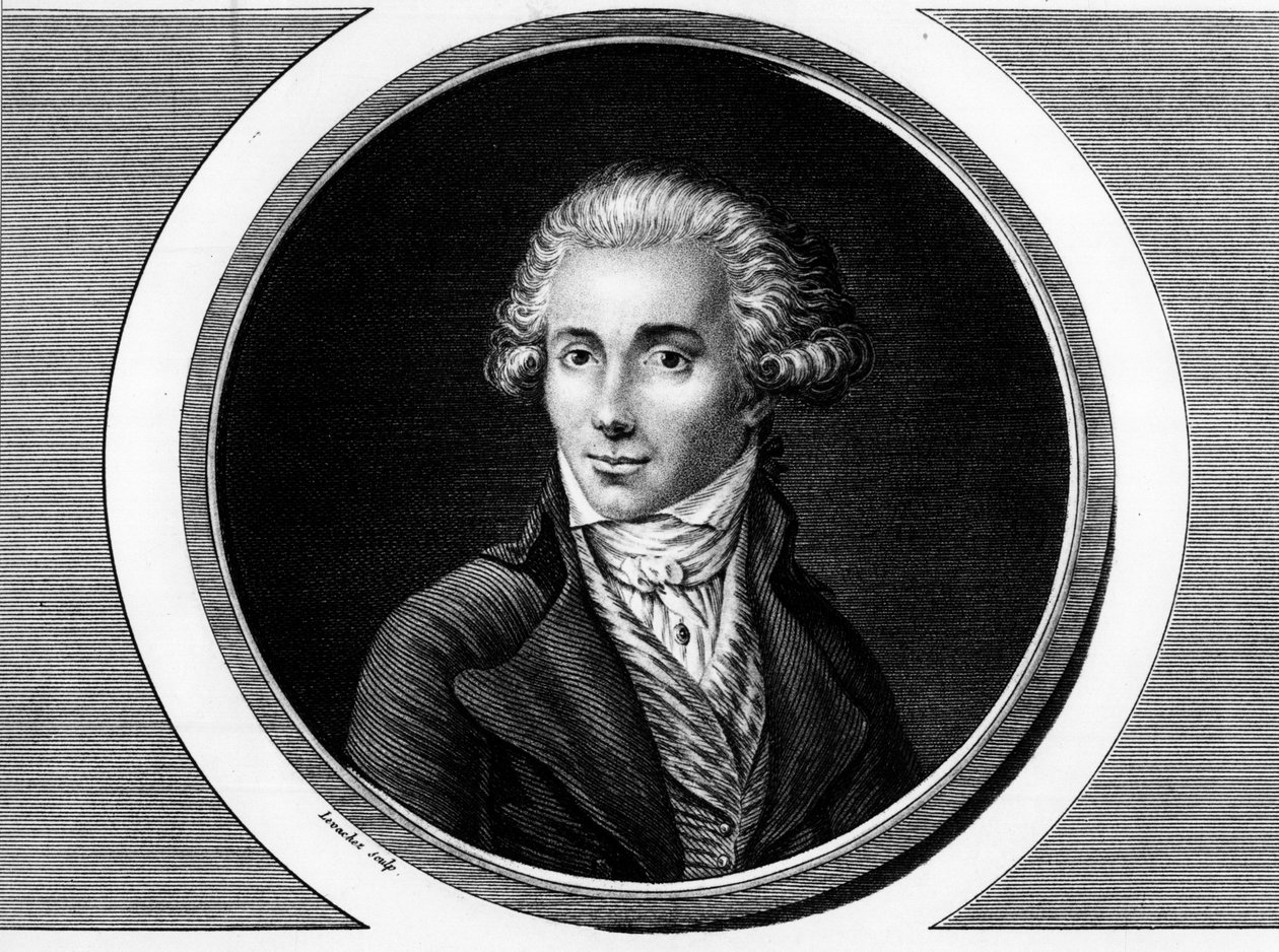 Portrett av Marguerite Elie Guadet, fransk politiker (1758-1794). Gravering i "" Komplett samling av historiske malerier fra den franske revolusjonen, i tre bind.""" 1804. av Unknown artist