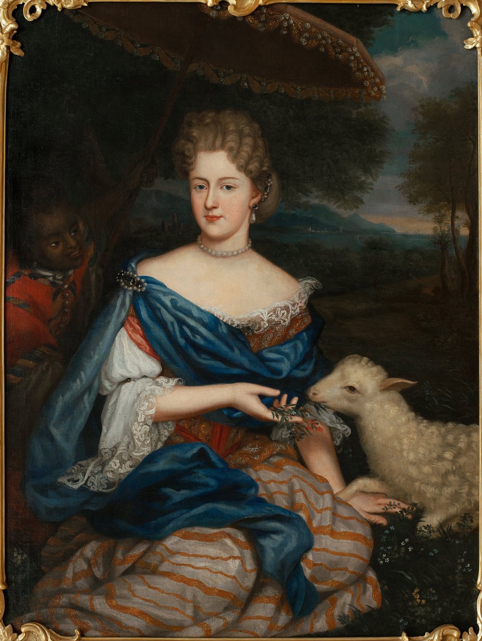 Portrett av Maria Karolina Sobieska (1697-1740) (Marie Charlotte Sobieska) - Anonym - ca 1730 - Olje på lerret - 150x123 - Wilanow Palace Museum av Unknown artist