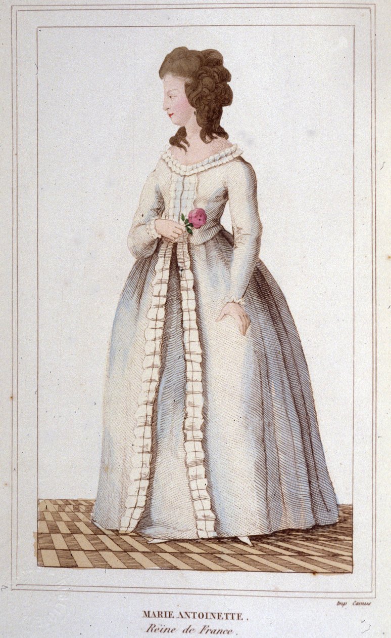 Portrett av Marie Antoinette (1755-1793) gravert 1830 av Unknown artist
