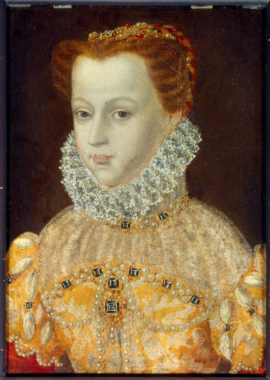 Portrett av Marie Stuart (1542-1587) Dronning av Frankrike og Skottland Anonymt maleri fra 1500-tallet. Museum of Conde Chantilly av Unknown artist