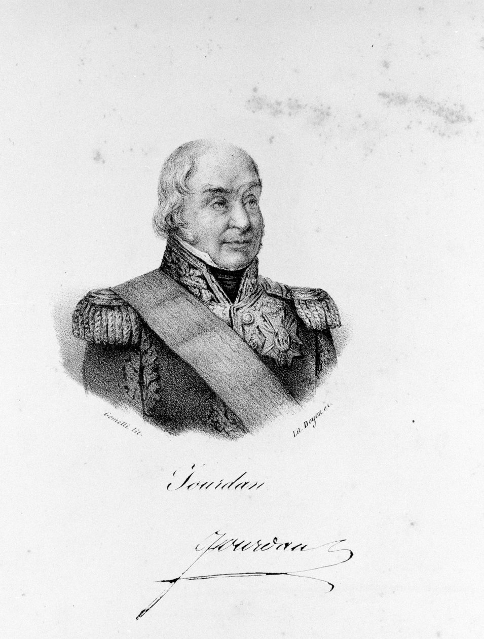 Portrett av marskalk Jean Baptiste Jourdan (1762 - 1833). av Unknown artist