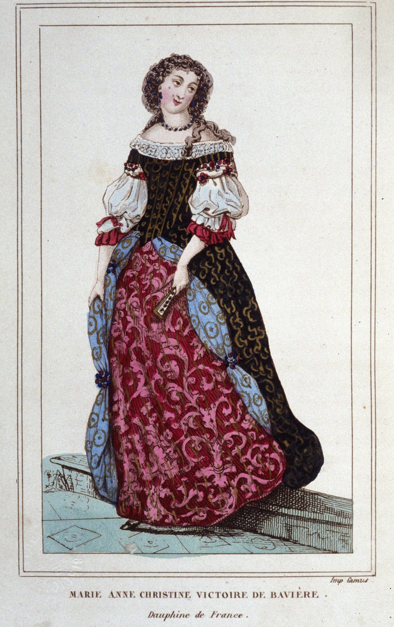Portrett av Maria - Anne - Christine av Bayern. München av Unknown artist
