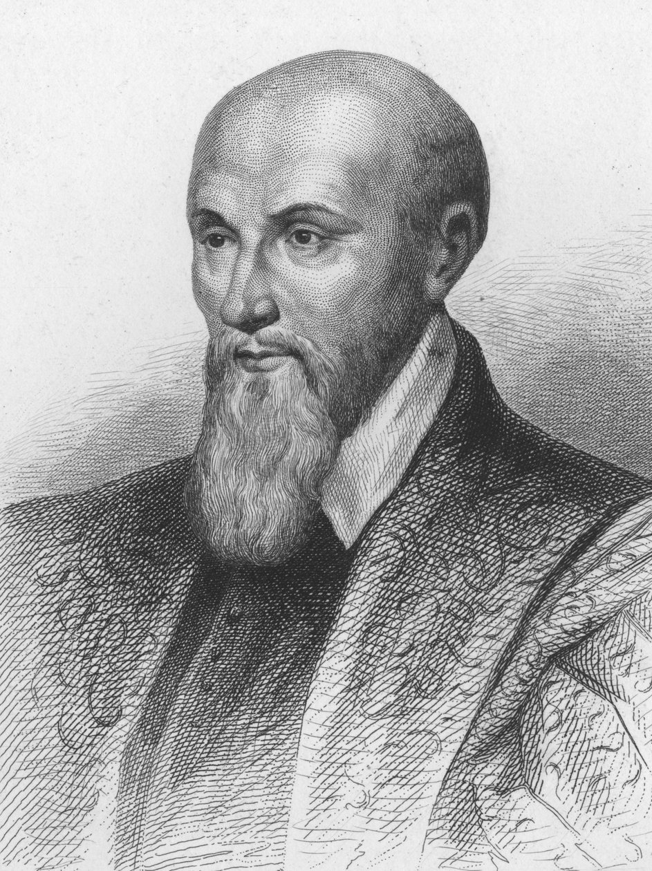 Portrett av Michel de L'Hospital (Michel de l'Hopital, ca. 1504 - 1573), fransk politiker - i "Histoire des Français" av Lavallée, gravering, sd. av Unknown artist