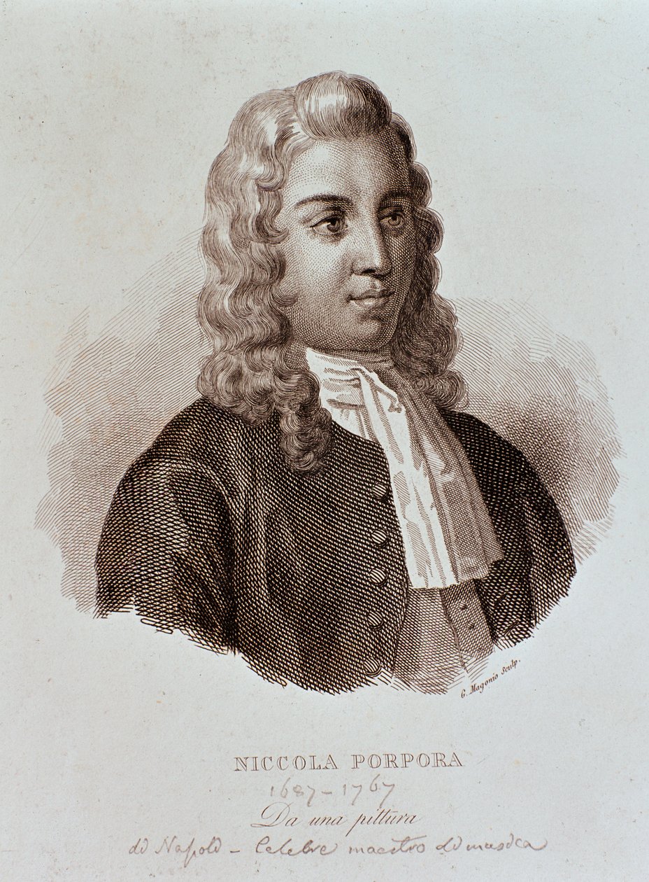 Portrett av Niccola Porpora (gravering av Unknown artist