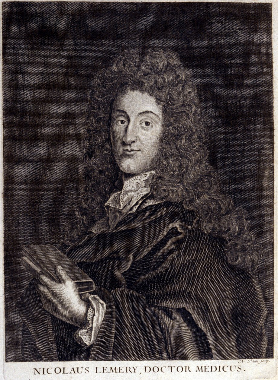 Portrett av Nicolas Lemery (1645 - 1715), fransk apoteker og kjemiker. av Unknown artist