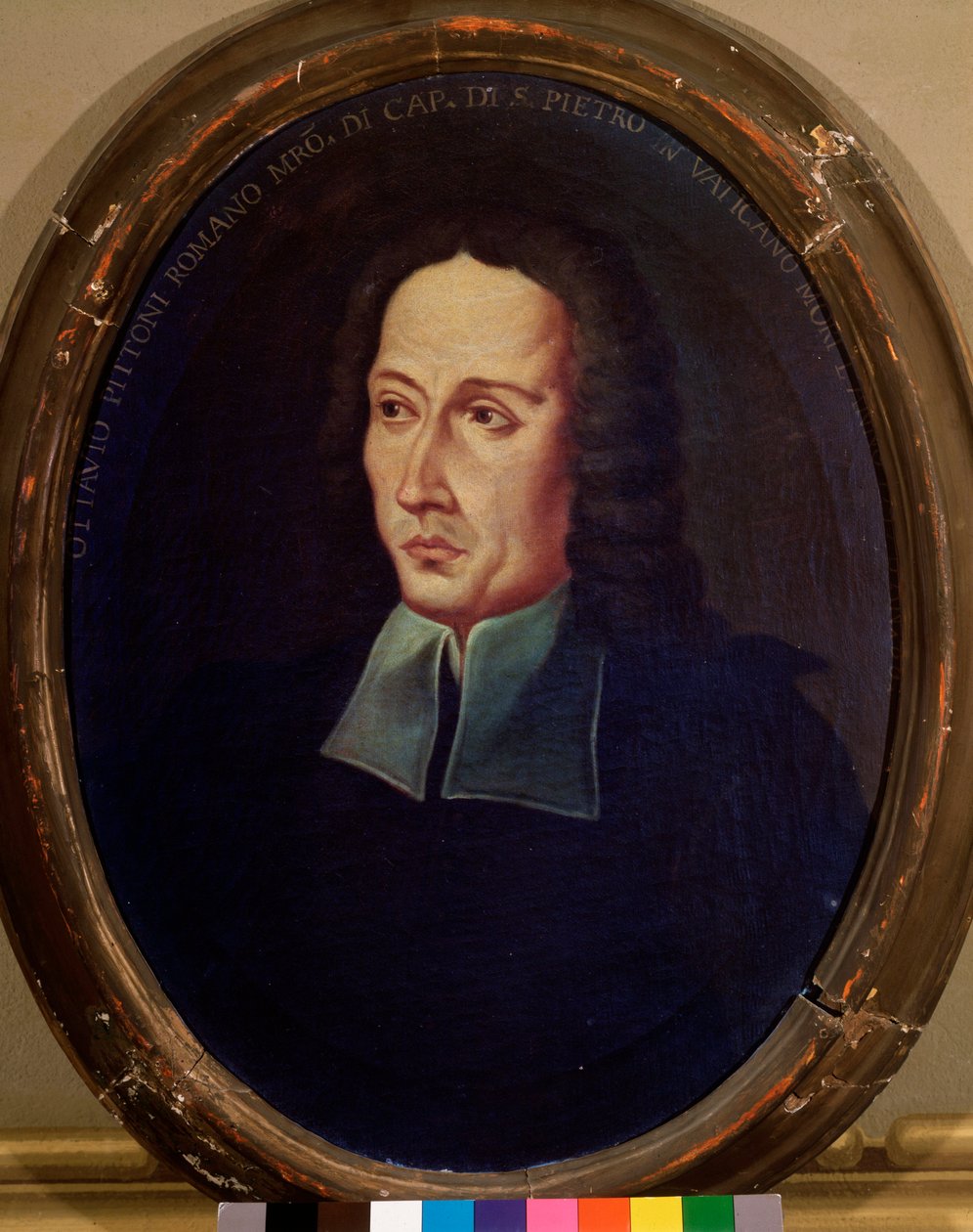 Portrett av Ottavio Pitoni (1657-1743) italiensk komponist Anonym maleri. Bologna fra 1700-tallet, samfunnsmusikalsk museum av Unknown artist