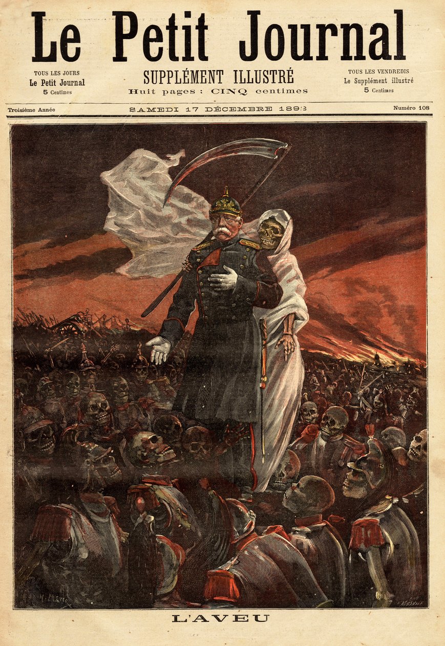 Portrett av Otto von Bismarck (1815-1890) kansler i Kongeriket Preussen (1862-1890), han forente Tyskland ved en rekke kriger og ble den første kansleren (1871-1890) i det tyske imperiet. Han er representert i denne komposisjonen til Henri Meyer, bare av Unknown artist